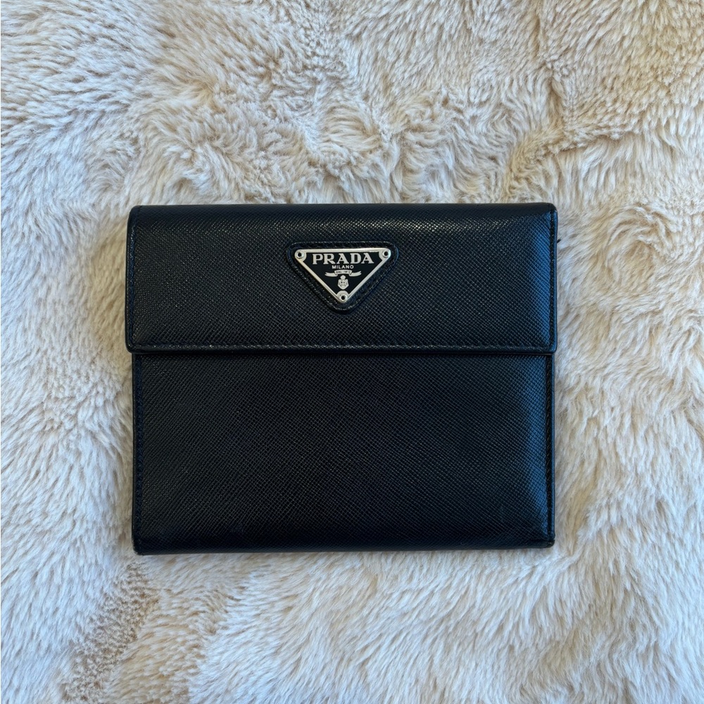 Prada Classic Black Leather Wallet